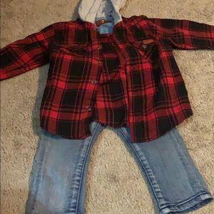 Seven7 Jean and button down shirt
